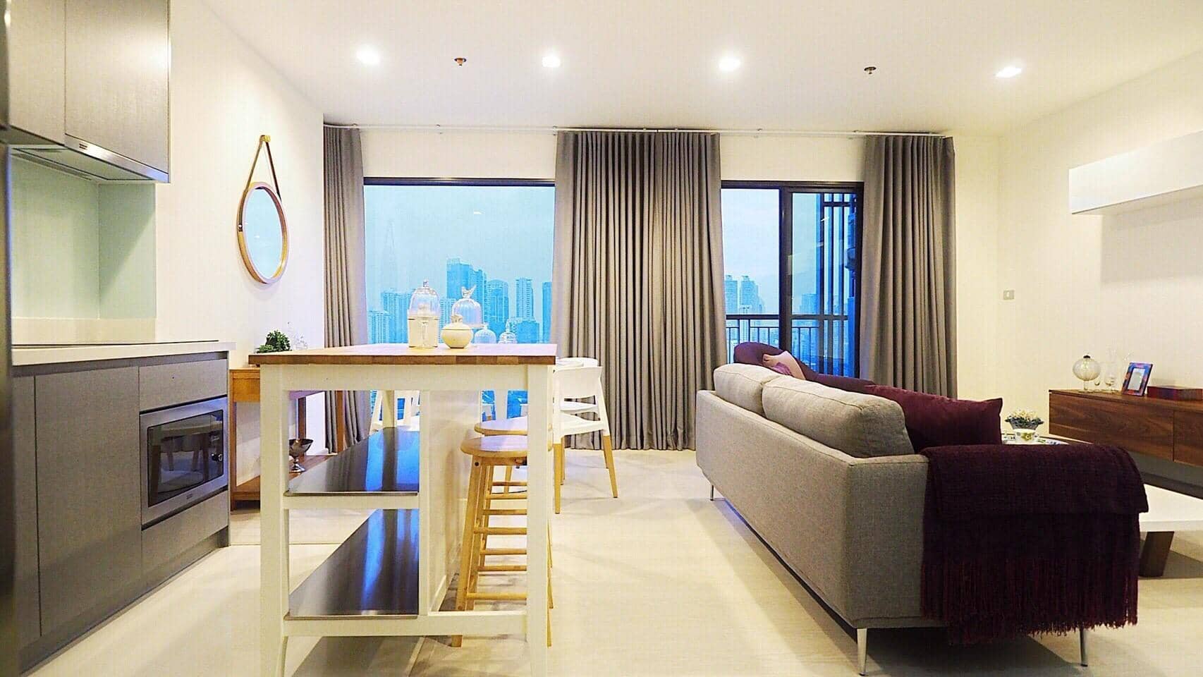 Rhythm Sukhumvit 36-38, living room published on the PropertyScout card