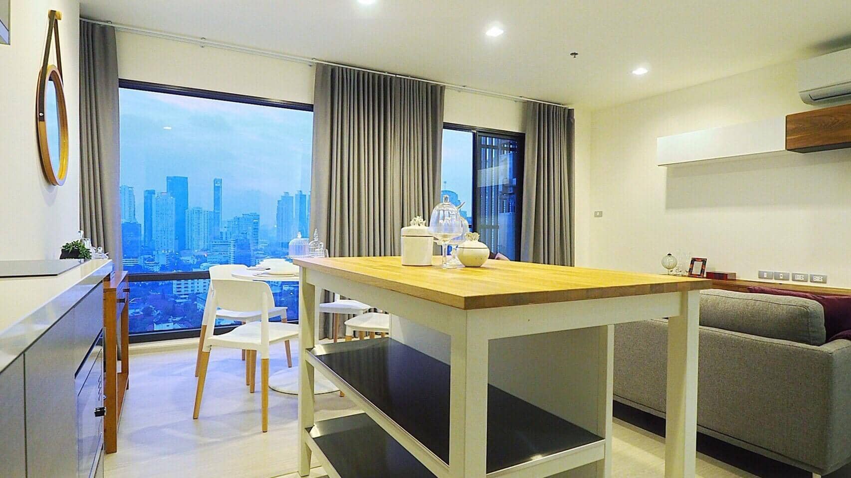 Rhythm Sukhumvit 36-38, living room published on the PropertyScout card