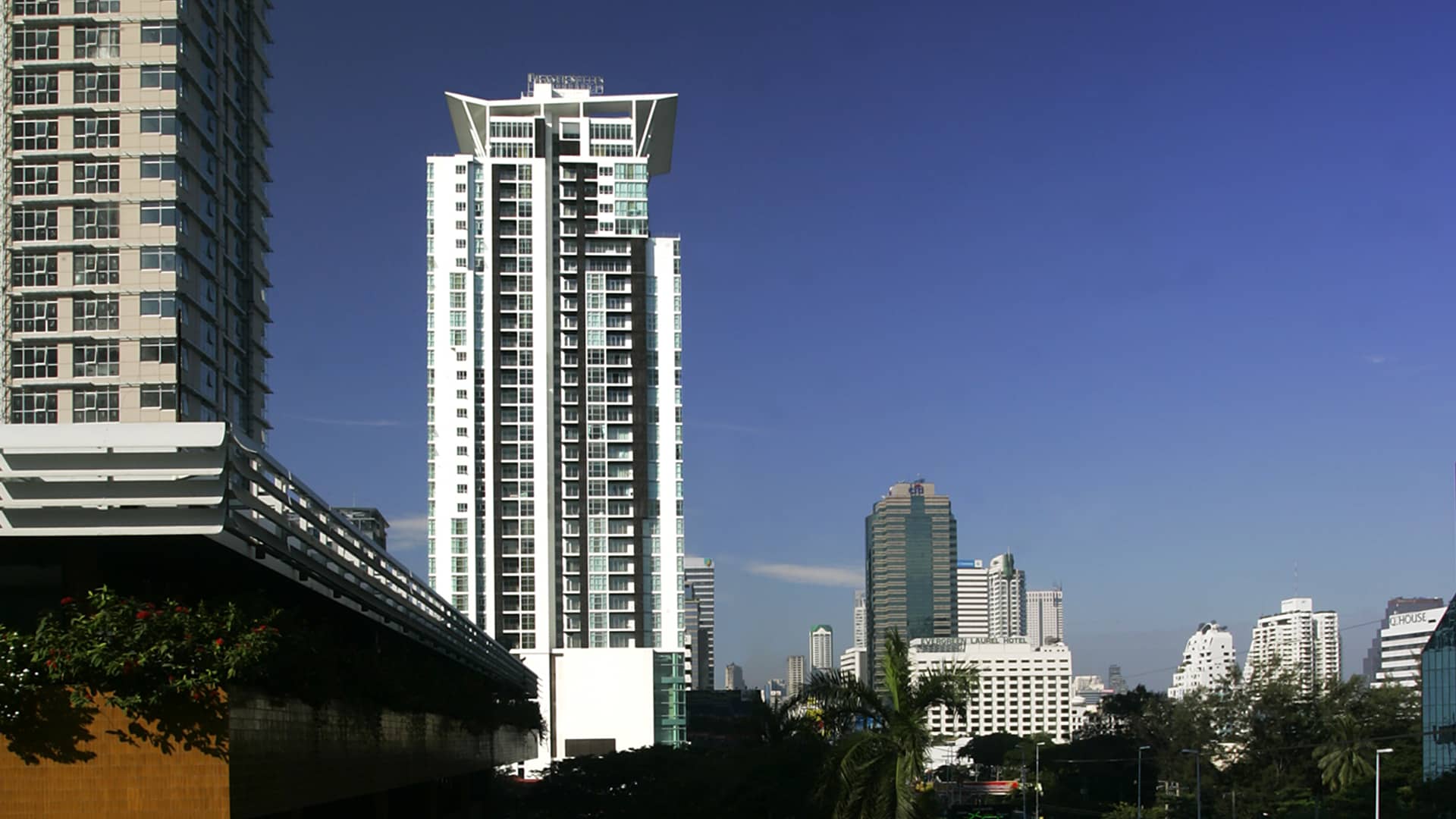 Urbana Sathorn residential tower from the street