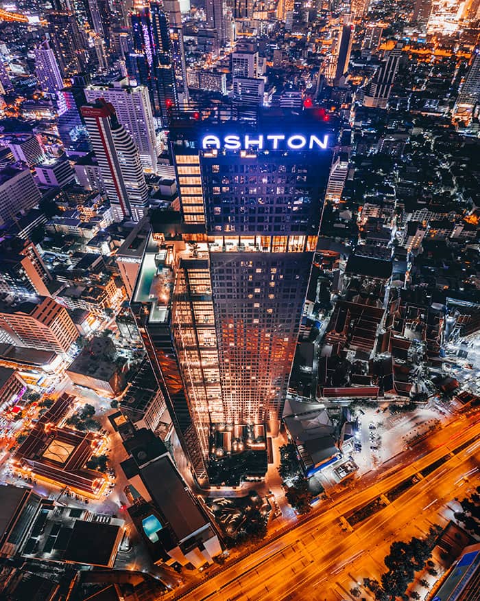 Ashton Chula Silom tower viewed from above