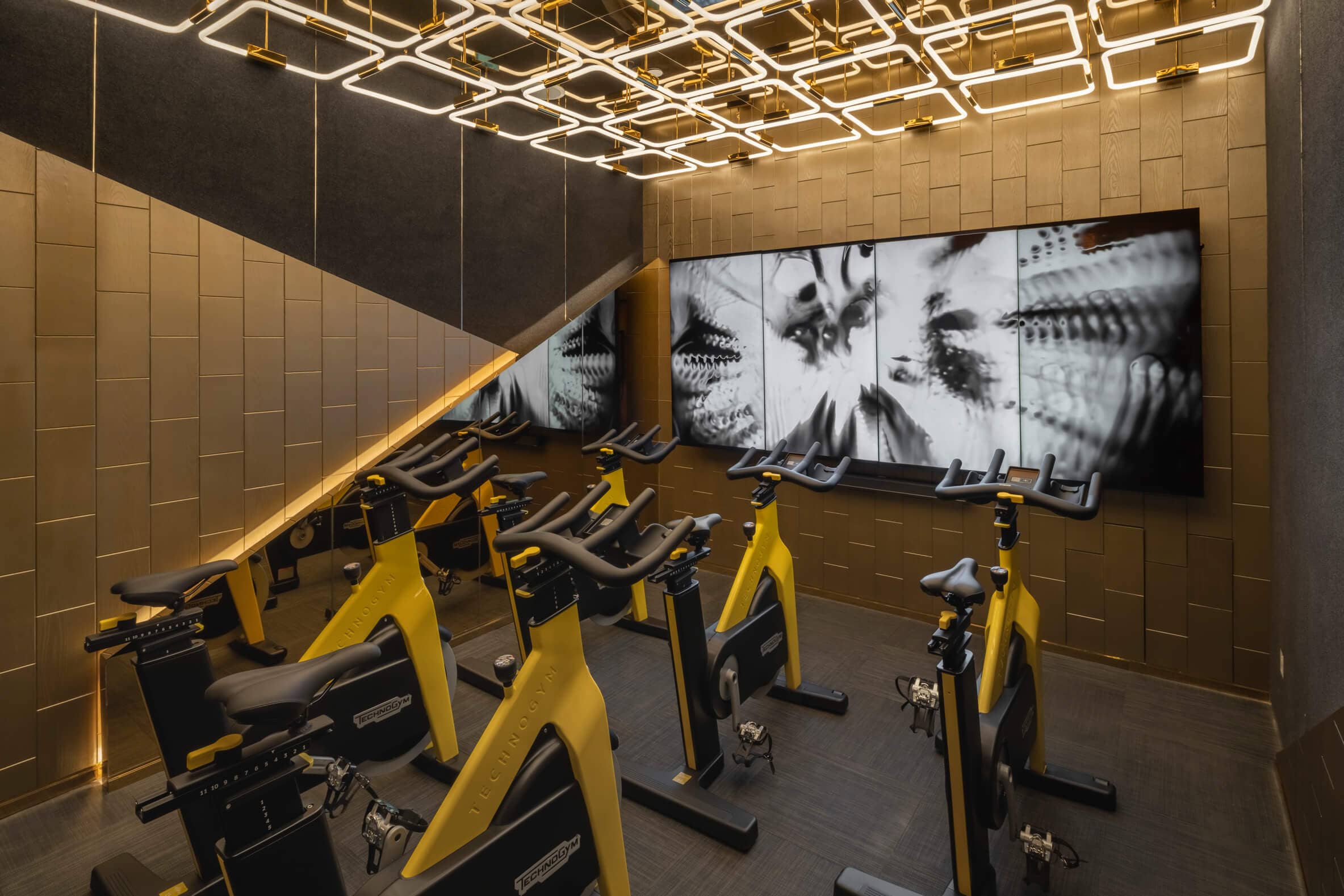 Ashton Asoke-Rama 9 rendering of gym with spin bikes