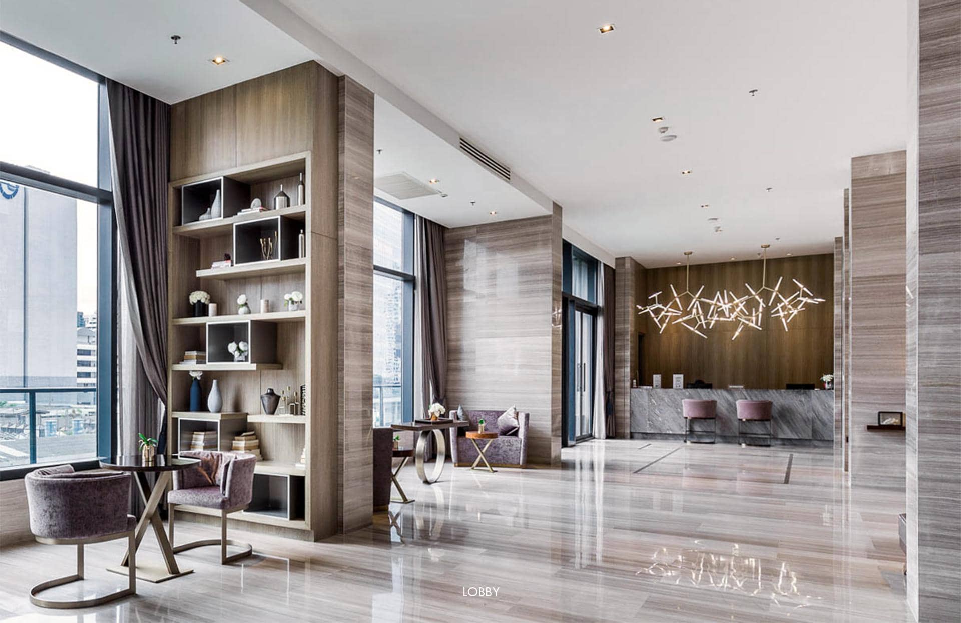 Circle Living Prototype marble lobby and reception published by Fragrant Property
