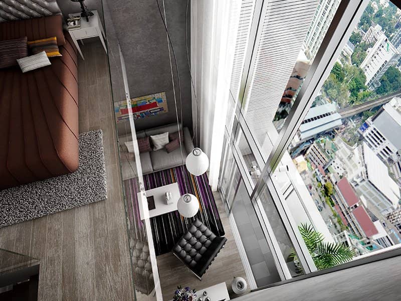 The Lofts Ekkamai developer-published show residence bedroom