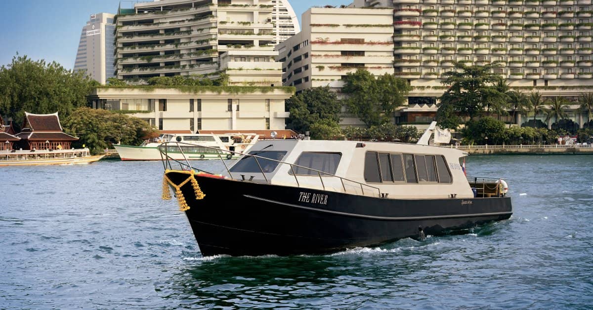 Residents' shuttle boat on the river