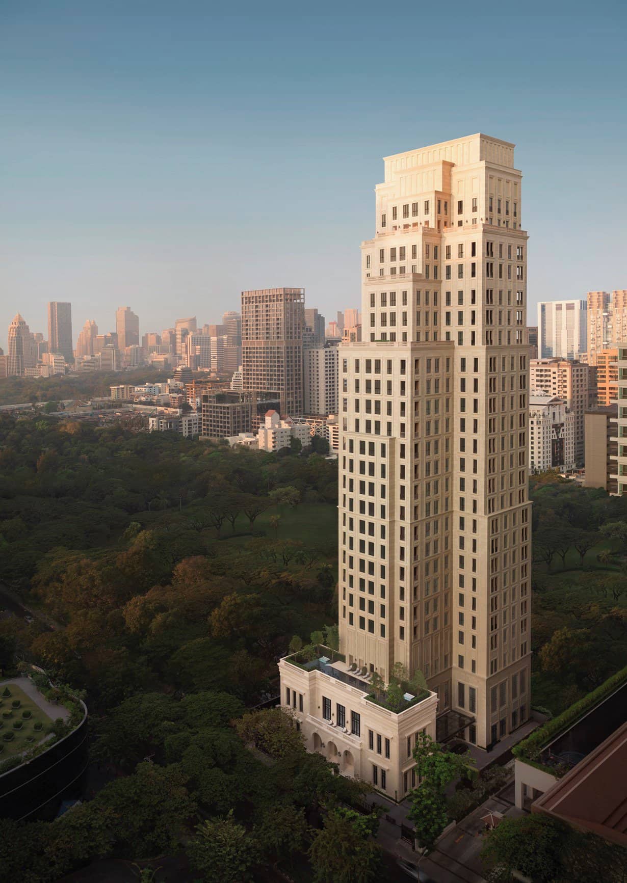 98 Wireless tower beside Lumpini greenery (developer rendering)