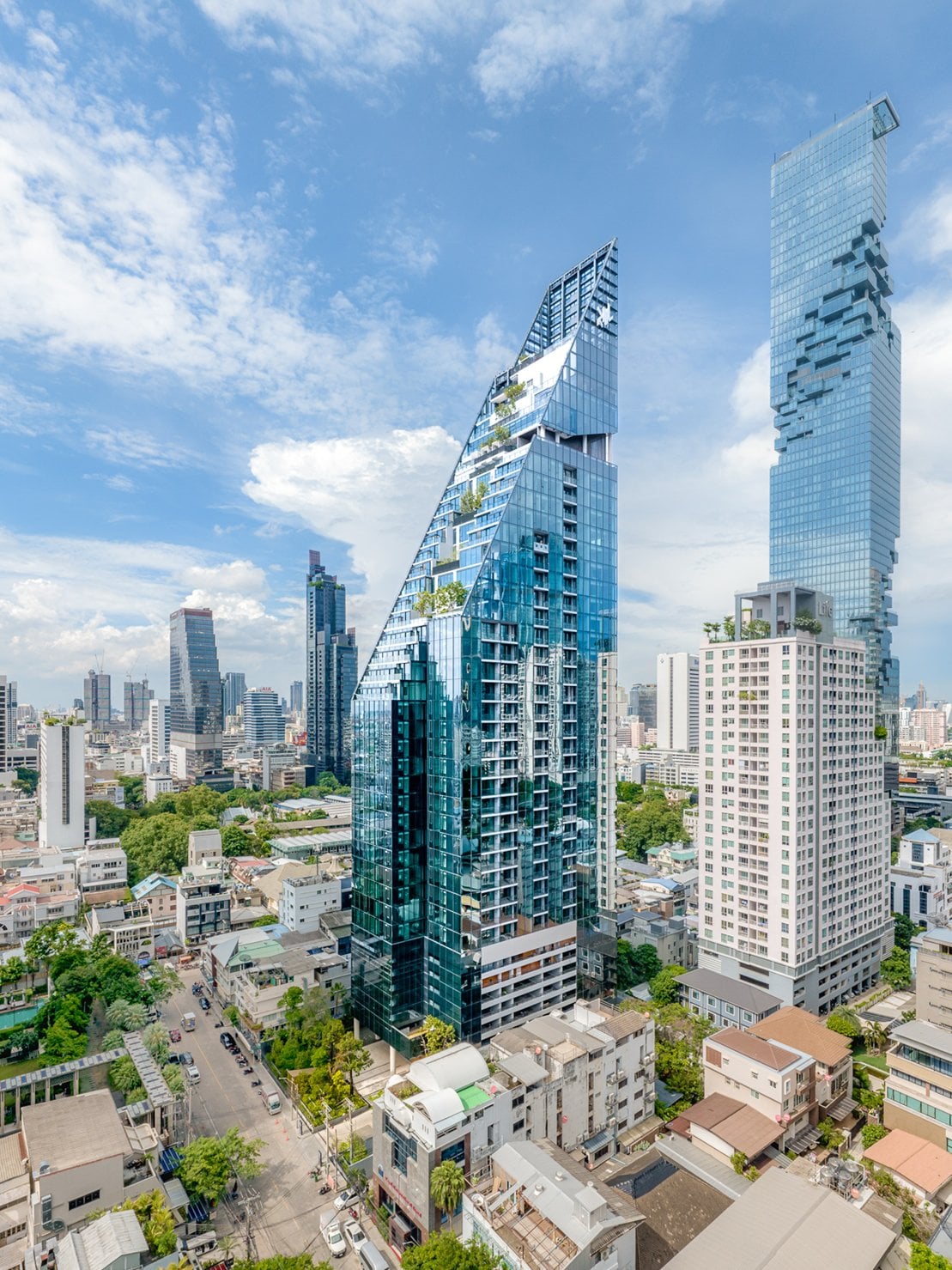 Tait Sathorn 12 tower with MahaNakhon behind