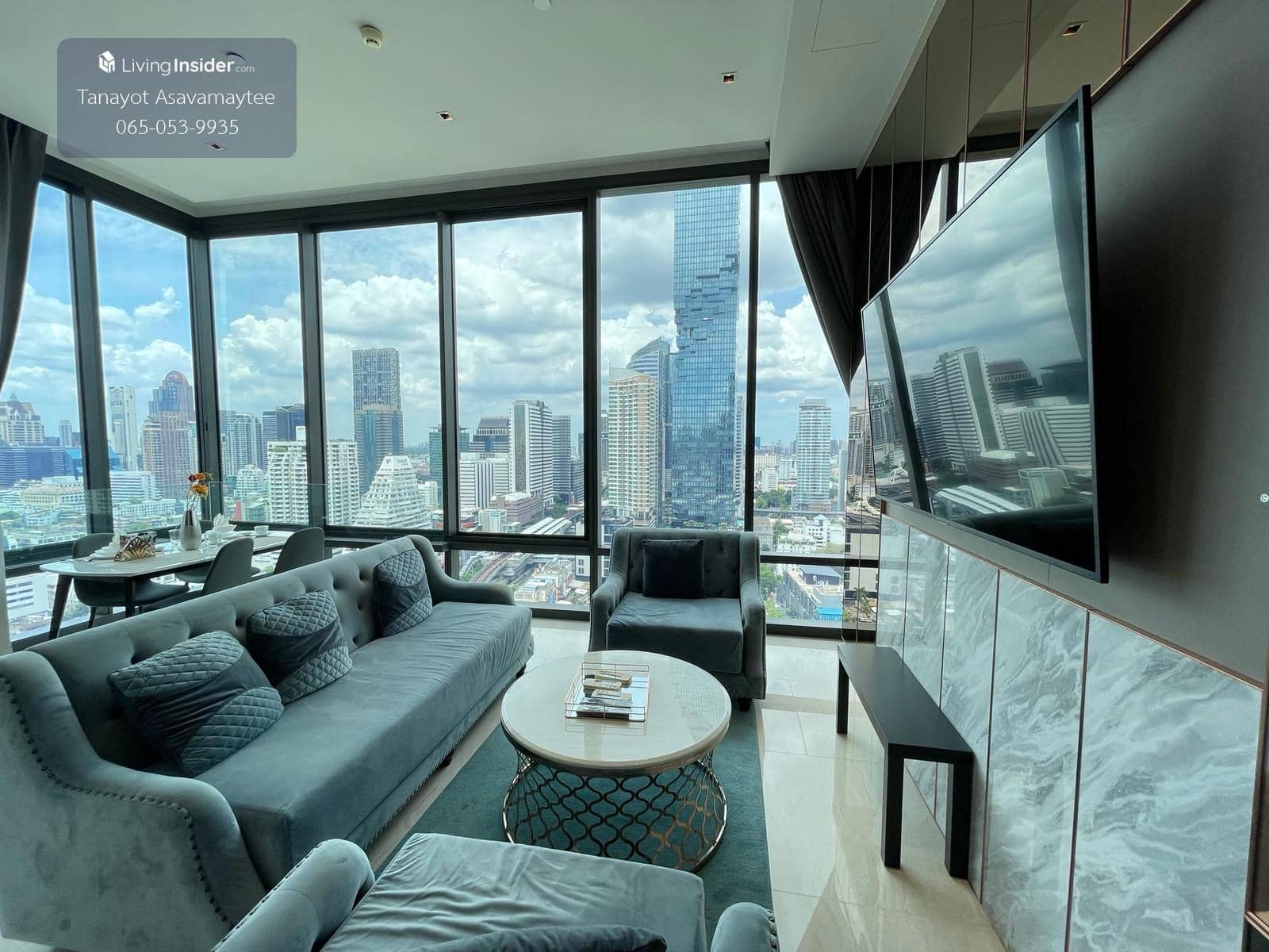 Ashton Silom, living room published with the listing